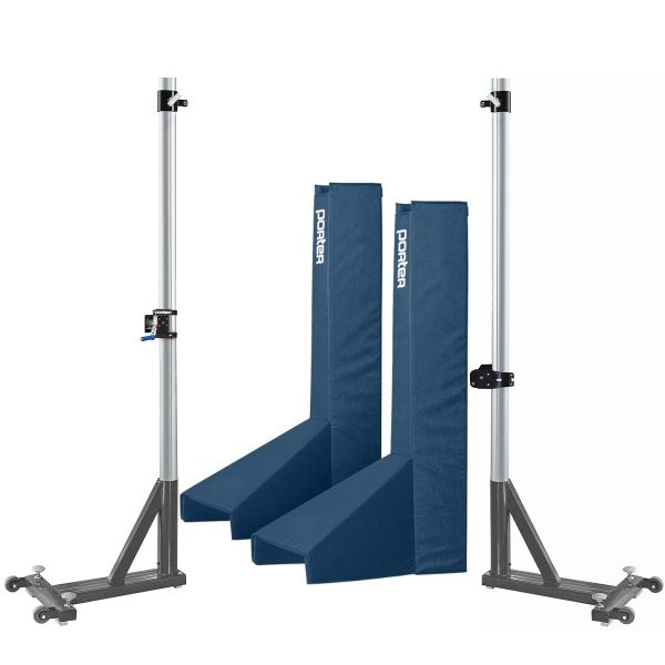 Porter Powr Rib II Second Floor Volleyball Uprights w/ Pads