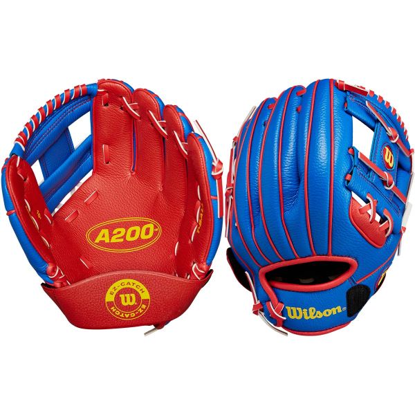 Wilson 10" Youth A200 EZ Catch Red/Blue Baseball Glove