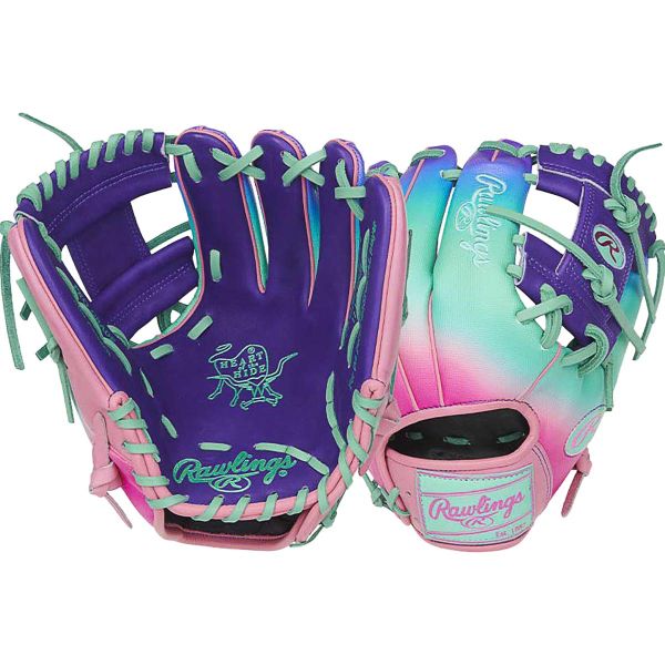 Rawlings 11.5" HOH Fun Burst Purple/Pink/Mint Baseball Glove