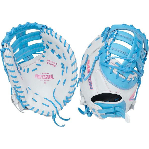 Easton 13" Professional Collection Single Post Double Bar Web Fastpitch Softball First Base Mitt