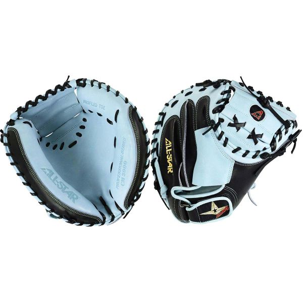 All-Star 34" Pro Elite Sky Blue Baseball Catcher's Mitt