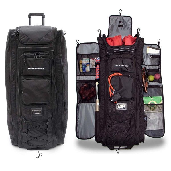 POWERNET Rolling Baseball/Softball Equipment Coaches Bag