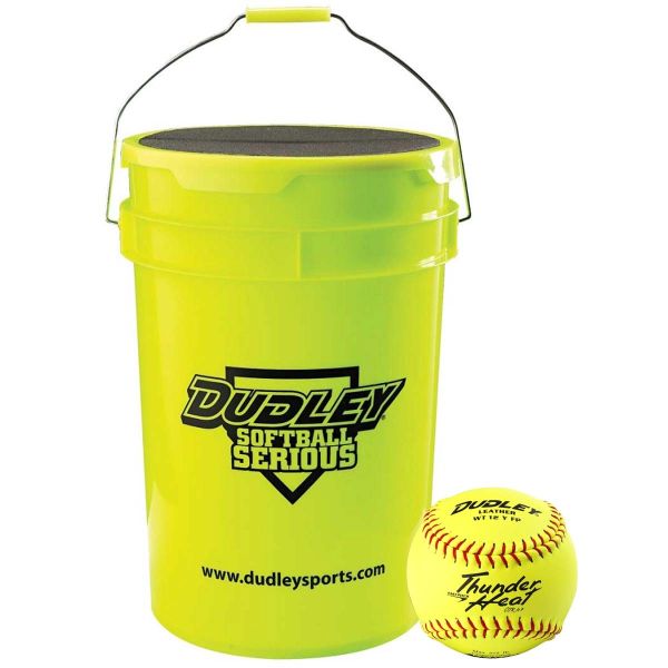 Dudley Bucket with 1dz WT12YFP NFHS Fastpitch Softballs