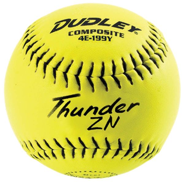 Dudley 4E199Y 12" 44/400 Thunder ZN NSA ICON Composite Slowpitch Softballs, dz