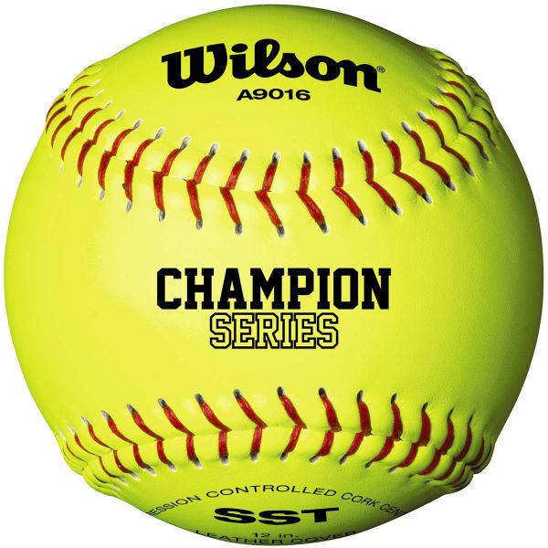 Wilson 12" A9016 47/375 Champion NFHS Leather Cork Softball, WTA9016BSST, dz