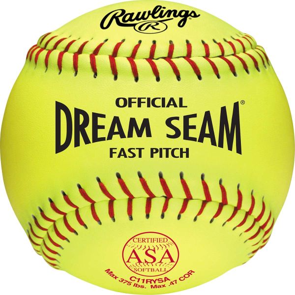 Rawlings 11&quot; C11RYSA ASA Dream Seam .47/375 Synthetic Softballs, dz