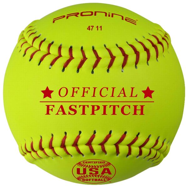 Pro Nine 11" 47 11 47/375 USA Leather Fastpitch Softballs, dz