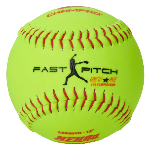 Champro 12” CSB5DYN 47/375 NFHS Durahide Fastpitch Softballs, dz