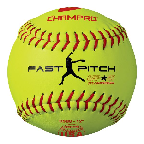 Champro 12" CSB8 47/375 ASA/USA Durahide Fastpitch Softballs