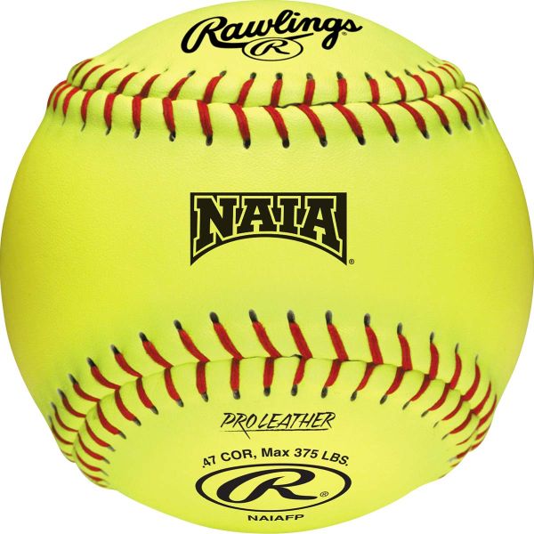 Rawlings 12" NAIAFP NAIA Championship 47/375 Leather Fastpitch Softballs, dz