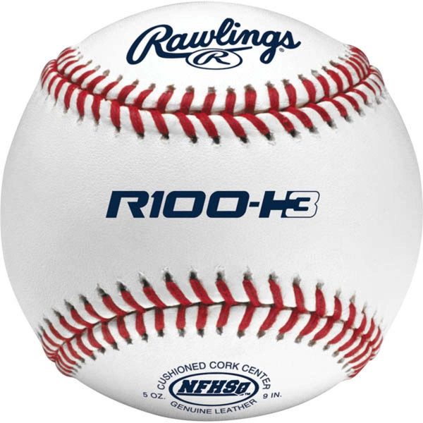 Rawlings R100-H3 NFHS Raised Seam Baseballs, dz
