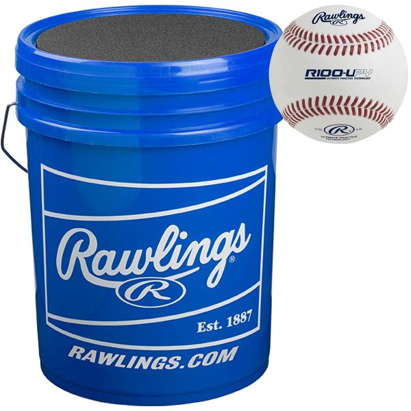 Rawlings Youth Ultimate Practice 30 Baseball/Bucket Combo, R100UPYBUCK30