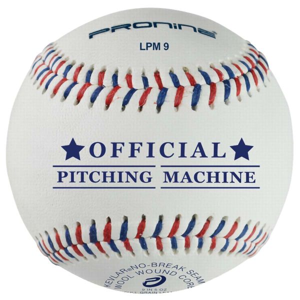 Pro Nine 9" LPM9 Leather Pitching Machine Baseballs, dz