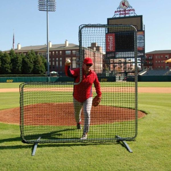 Pitcher's 7'x7' Protective "L" Screen Frame & Net