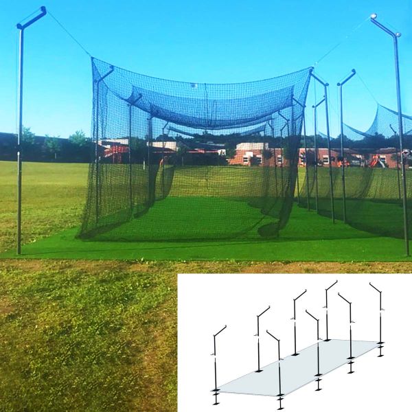 Trigon ProCage 55' Cantilever Batting Cage Frame