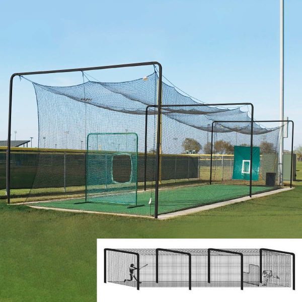 Varsity 70' Batting Cage Tunnel Frame, 4-Section, Baseball/Softball