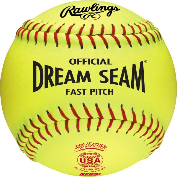 Rawlings 12", 47/375 Dream Seam Leather Fastpitch Softballs, C12RYLAH, dz