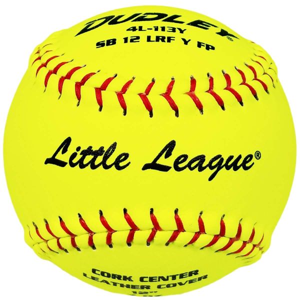 Dudley 12", 4L113Y 47/375 Fastpitch Little League Leather Softballs, dz