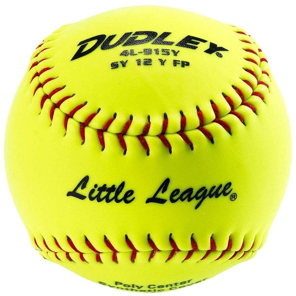 Dudley 12" SY12 47/375 Fastpitch Little League Synthetic Softballs, dz