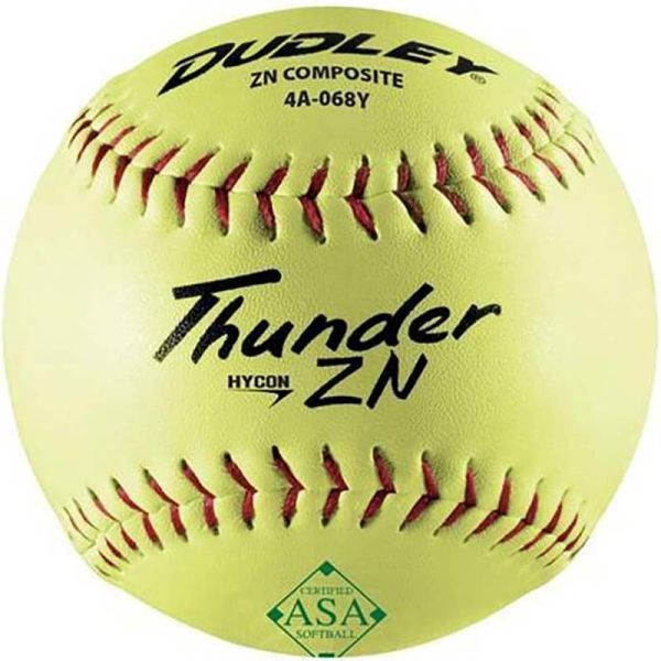 Dudley 12" Thunder ZN 52/300 ASA Slowpitch Composite Softballs, dz