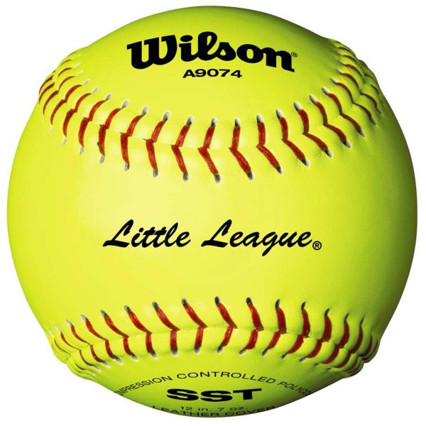 Wilson 12" A9074 47/375 Little League Leather Fastpitch Softballs, dz