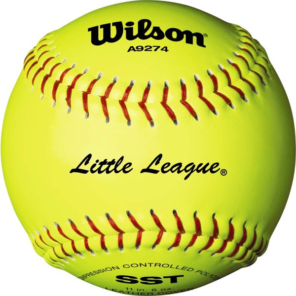 Wilson 11" A9274 47/375 Little League Leather Fastpitch Softballs, dz