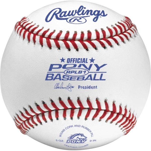 Rawlings RPLB-1 Regular Season Pony Baseballs, dz