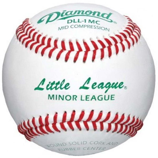 Diamond DLL-1MC Little League Mid Compression Baseballs, dz