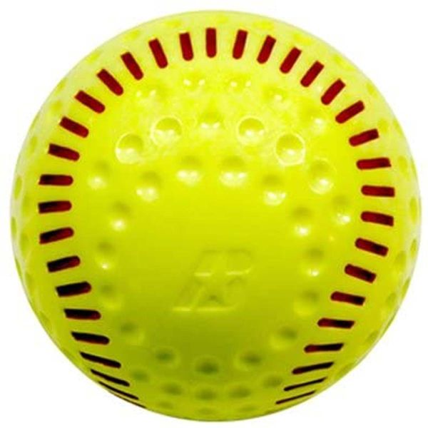 Baden 12" PSBRSY Dimpled Machine Softball, Yellow with Red Seam, dz