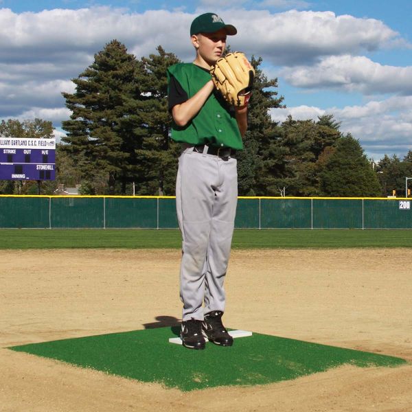 ProMounds 6'Lx5'Wx6"H Minor League Game Mound, Green