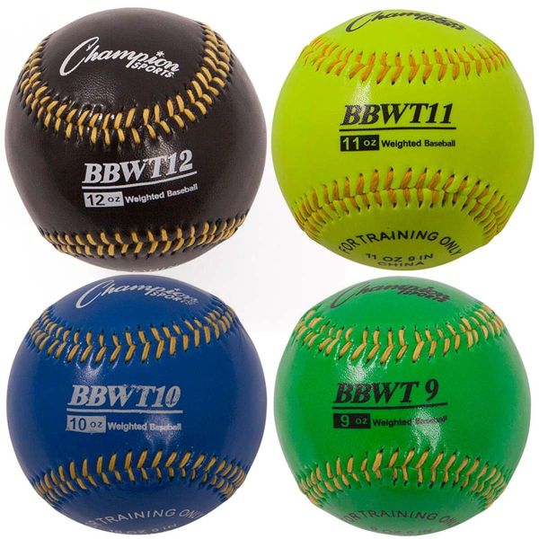 Champion 4/set Weighted Training Baseballs