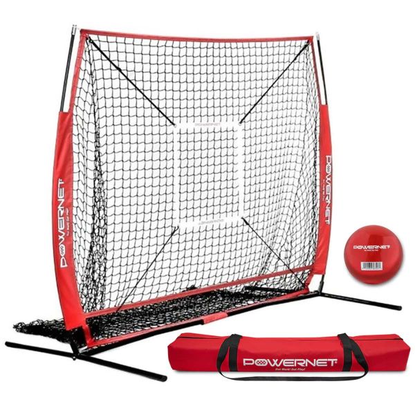 POWERNET 5'x5' Pop-Up Hitting Net Bundle