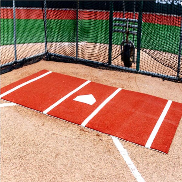 6 x12 Lined Batting Turf Mat Pro w Inlaid Home Plate Anthem Sports