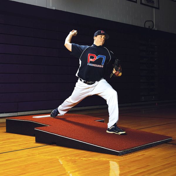 Promounds 4'Wx9'Lx10"H Professional 2-piece Indoor Pitching Mound, Clay