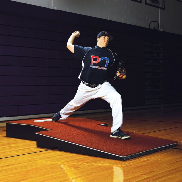 ProMounds 4'Wx9'Lx10"H Professional 2-piece Indoor Pitching Mound, Clay