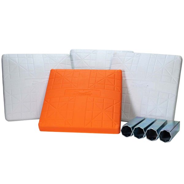 Rogers 15" Pro-Style Double First Base Set w/ Anchors