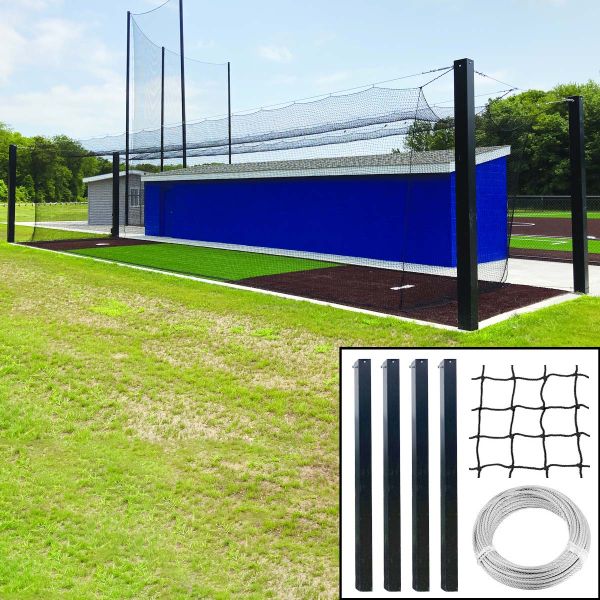 Jaypro 70' Big League Mega Outdoor Batting Cage Tunnel Frame, MPCTF-70S