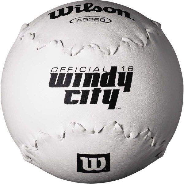 Wilson 16" Windy City Leather Slowpitch Softballs, dz