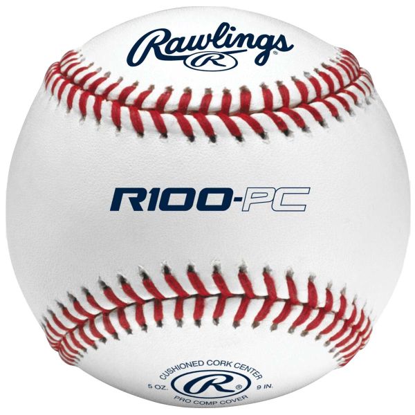 Rawlings R100-PC High School Pro Comp Cover Practice Baseballs, dz