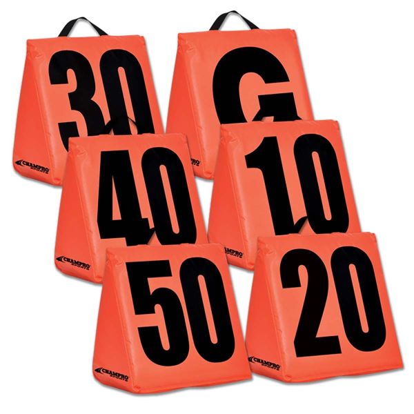 Champro Set of 11 Solid Weighted Football Yard Markers