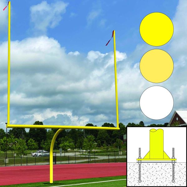 Jaypro MAX-1 High School 23' 4" Leveling Plate Football Goal Posts (pair)