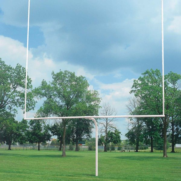 Bison High School Football Goal Posts, 4-1/2" dia., 5' offset,  White (pair)
