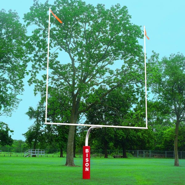Bison Official High School Football Goal Posts, 5-9/16'' dia., WHITE, FB55HS-WT 