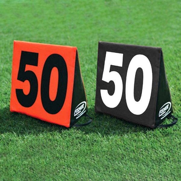 Fisher set of 11 Triangular Football Sideline Markers