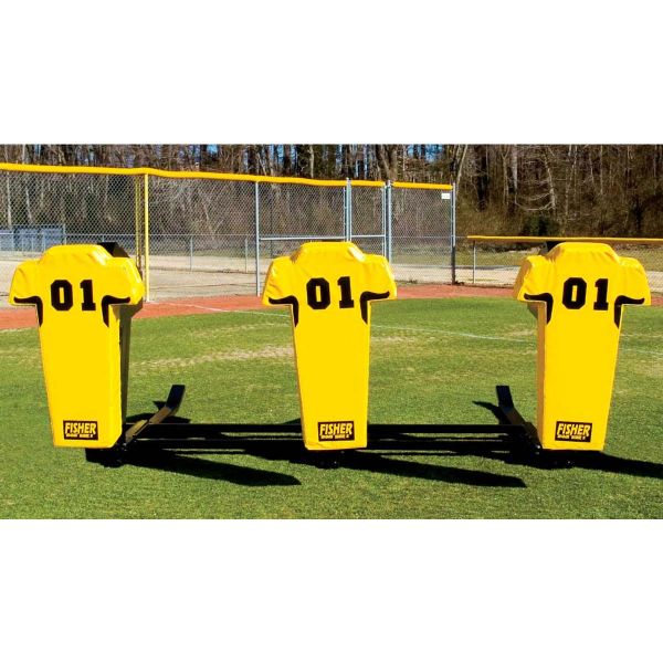 Fisher 3-Man Bull Football Blocking Sled w/Man Pad