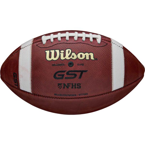 Wilson GST NFHS Official (Dark) Red Leather Football