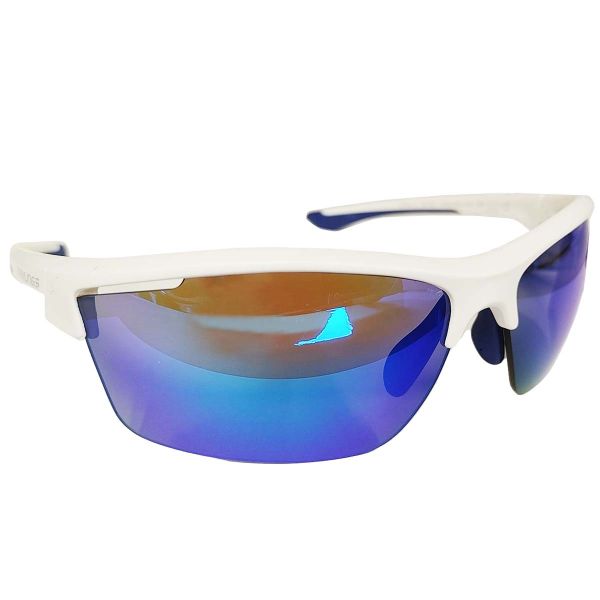 Rawlings Adult Sunglasses, White Frameless Smoke w/ Blue Mirror