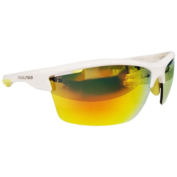 Rawlings Adult Sunglasses, White Smoke w/ Orange Mirror