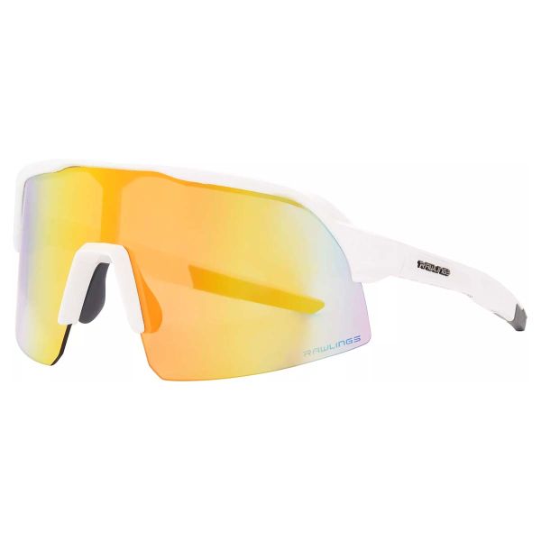 Rawlings Adult Sunglasses, White w/ Orange Mirror