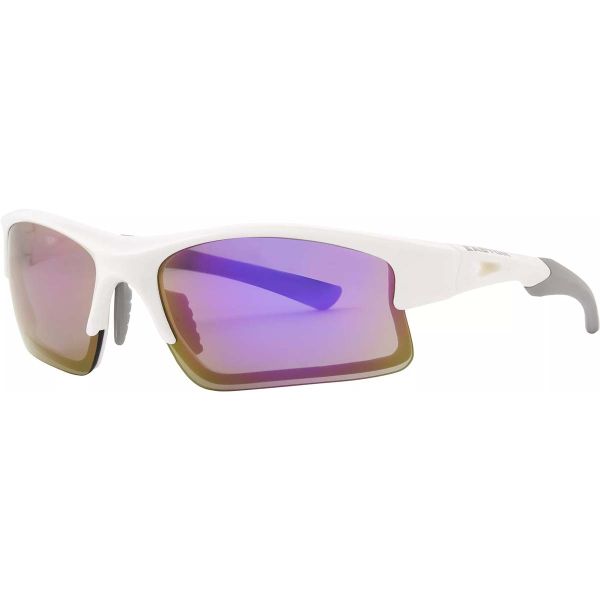 Easton Sunglasses, White w/ Purple Mirror